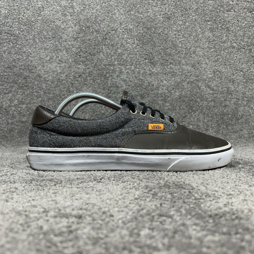 Vans Off The Wall ERA 59 L&H Mens Size 10.5 Brown Tweed Leather Skate Shoes Used